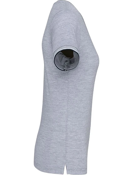 K Dámské piqué tričko s V výstřihem 20.K oxford model 22508595 - Kariban