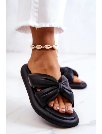 Dámské módní kožené pantofle Černá model 21581097 - S.Barski