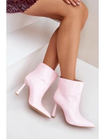 Lakierowane Botki Na Szpice Wsuwane Jasnoróżowe Seliri Lakierowane Botki Na Szpice Wsuwane Jasnoróżowe Seliri