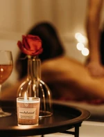 Masážna sviečka Užite si to! Pomaranč a škorica - Magnetifico