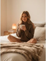 Dámský svetr béžový model 21982748 - Dstreet