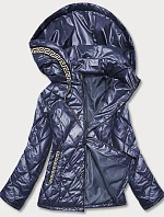 Tmavomodrá dámska bunda plus size (B8013-72)