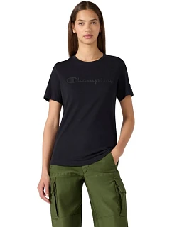 Koszulka damska Short Sleeve czarna model 22556305 KK001 - CHAMPION