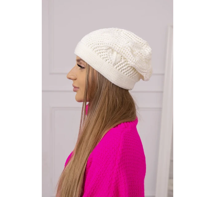 Dámská čepice  light ecru model 18752379 - K-Fashion