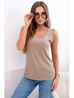 Dámska blúzka z viskózy s volánom vo výstrihu fango