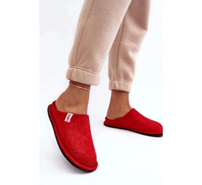 Klasyczne Damskie Papcie Big Star KK276012 Czerwone