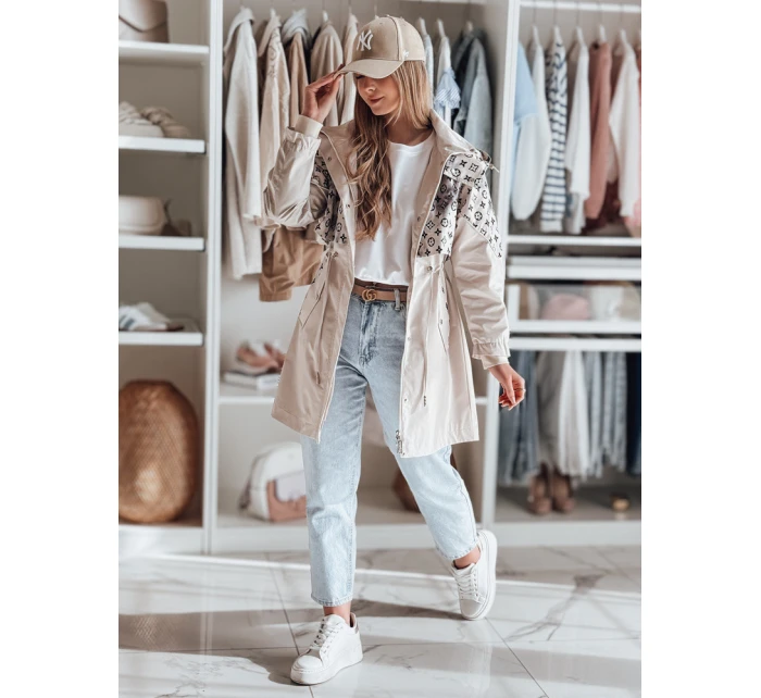 Dámská přechodná bunda parka béžová Dstreet model 21986946 - FashionStreet Dámská přechodná bunda parka béžová Dstreet model 21986946 - FashionStreet