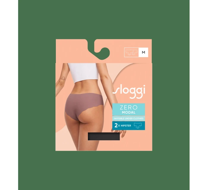 Dámske nohavičky ZERO Modal 2.0 Hipster 2P - BLACK - čierna 0004 - SLOGGI Dámske nohavičky ZERO Modal 2.0 Hipster 2P - BLACK - čierna 0004 - SLOGGI