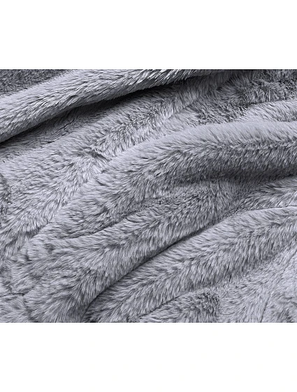 Krátká šedá dámská kožešinová bunda model 17552882 - S'WEST
