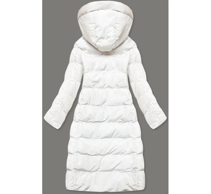DŁUGA ZIMOWA KURTKA DAMSKA NA BIAŁA model 21245075 - LHD