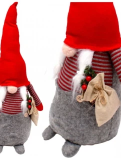 DEKORAČNÝ SANTA CLAUS 50 CM DIEVČATKO S TAŠKOU A BRUSNICAMI