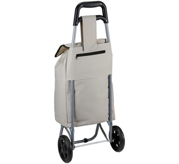 VOZÍK NA NÁKUPNÉ TAŠKY NA KOLIESKACH S RÁMOM 25 L SIVÝ