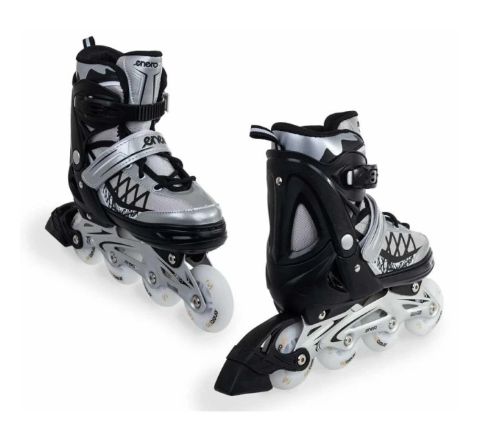 INLINE KORČULE-KORČULE NA KOLIESKOVÉ KORČULE 4V1 ENERO PRO LED 38-41 ŠEDÁ