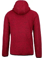 PA 365 Pánská pletená fleecová bunda s kapucí model 22423405 red melange - Kariban ProAct