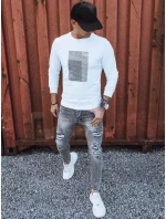 Pánská bílá mikina s potiskem Dstreet model 21966028 - FashionStreet Pánská bílá mikina s potiskem Dstreet model 21966028 - FashionStreet