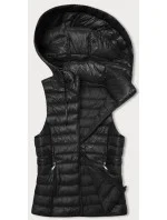 Černá prošívaná vesta s odepínací kapucí model 20828079 - J.STYLE