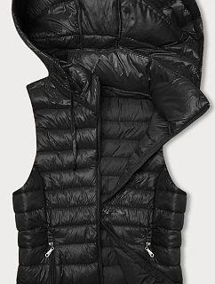 Prešívaná vesta s odnímateľnou kapucňou J Style čierna (16M9151-392)