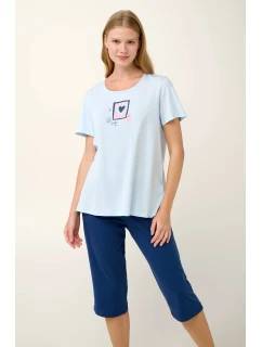 Bavlněné dámské pyžamo s potiskem   model 20617634 - Vamp