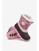 Dětské zimní boty pro dívky na zip Lee Cooper LCJ-25-10-3770 růžové Dětské zimní boty pro dívky na zip Lee Cooper LCJ-25-10-3770 růžové