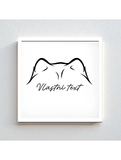 Personalizovaný magický fotorámik – štvorcový 20x20 – zvieracie uši
