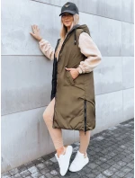 Dámská dlouhá prošívaná vesta černá Dstreet model 21970813 - FashionStreet