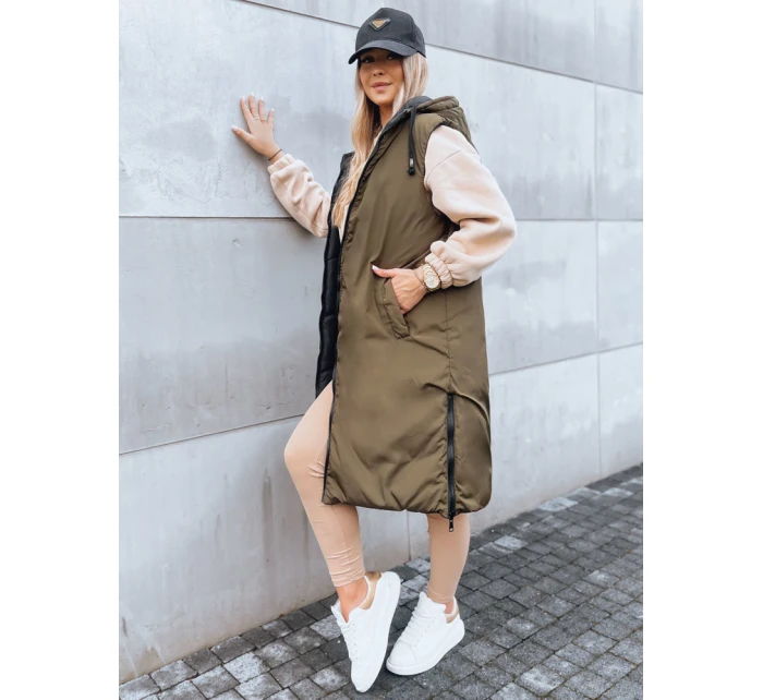 Dámská dlouhá prošívaná vesta černá Dstreet model 21970813 - FashionStreet