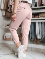 Dámské kalhoty chinos s páskem růžové Dstreet model 21986500 - FashionStreet