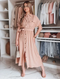 SUNNI LOVE ružové ľanové maxi šaty FashionStreet EY2609
