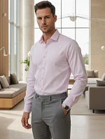 Pánska elegantná hladká svetlofialová košeľa SLIM FIT FashionStreet DX2683