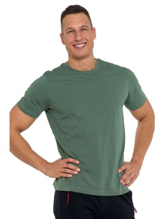 Pánske bavlnené tričko Basic tmavozelené