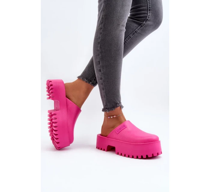 Dámské žabky na masivní podrážce Big Star model 20434757 Fuchsia - Big Star Shoes Dámské žabky na masivní podrážce Big Star model 20434757 Fuchsia - Big Star Shoes