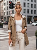Dámská přechodná bunda parka tmavě béžová Dstreet model 21975196 - FashionStreet