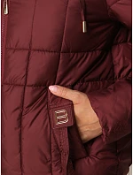 Kurtka damska pikowana z kapturem bordowa model 22341085 - FashionStreet
