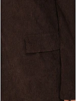 Dámská čokoládová kordová bunda FashionStreet PY0157