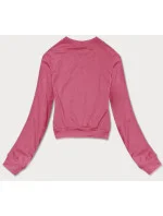 Dámska krátka tenká mikina vo farbe Dirty Pink (8B938-19)
