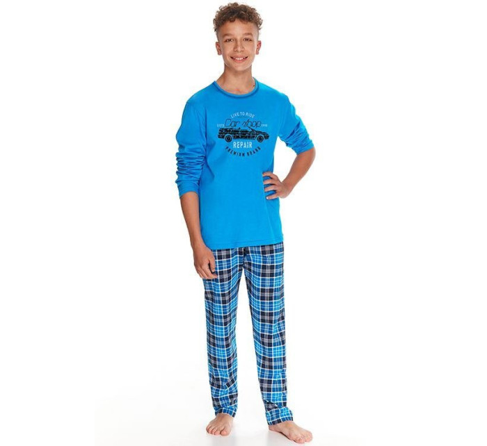 Chlapčenské pyžamo Mario modré auto shop