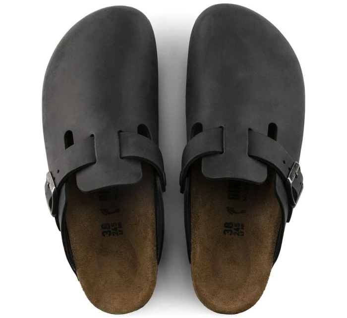 žabky Boston Black leather model 21350988 - Birkenstock