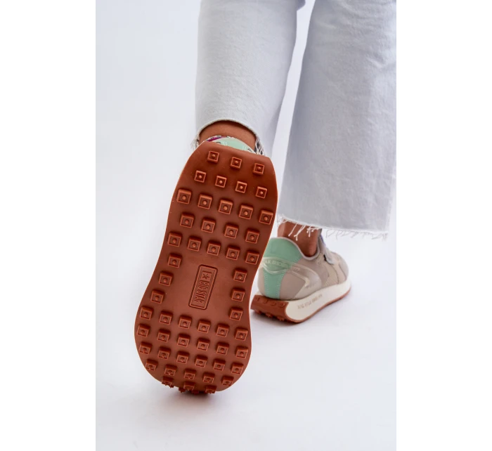 Sneakersy Damskie Na Platformie Memory Foam System Big Star NN274681 Beżowe Sneakersy Damskie Na Platformie Memory Foam System Big Star NN274681 Beżowe