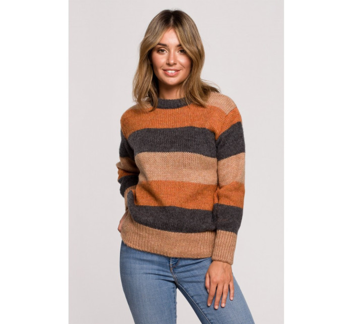 BK071 Multicolour pullover sweater - model 4
