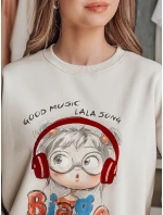 Dámská mikina s potiskem  beige Dstreet model 21989226 - FashionStreet