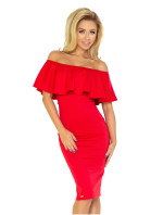 Červené šaty s volánikmi model 4977157