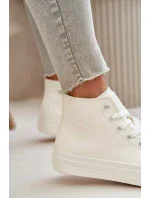 Dámske zateplené tenisky z eko kože White Big Star