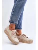 Dámska športová obuv 2919 Beige - ZAZOO.