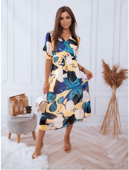 VALLERIO žlté šaty FashionStreet EY1875 VALLERIO žlté šaty FashionStreet EY1875