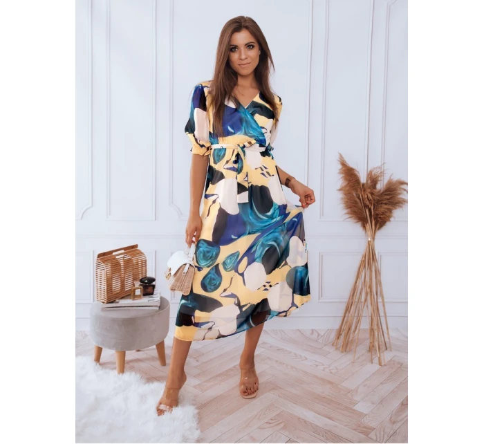 VALLERIO žlté šaty FashionStreet EY1875 VALLERIO žlté šaty FashionStreet EY1875