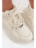 Dámské tenisky přírodní kůže  bílá model 21711773 - Goe