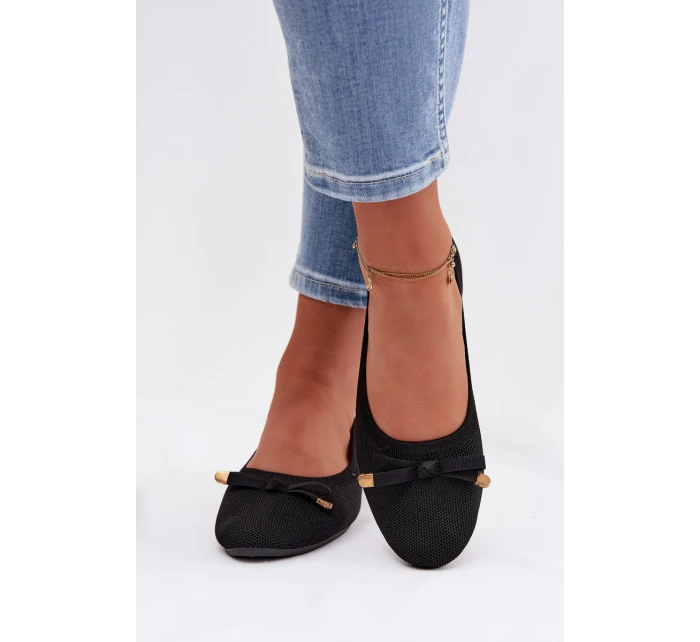 Černé balerínky s mašlí Amelivra Černé balerínky s mašlí Amelivra