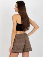 Dámské šortky model 18339454 hnědé - FPrice Dámské šortky model 18339454 hnědé - FPrice