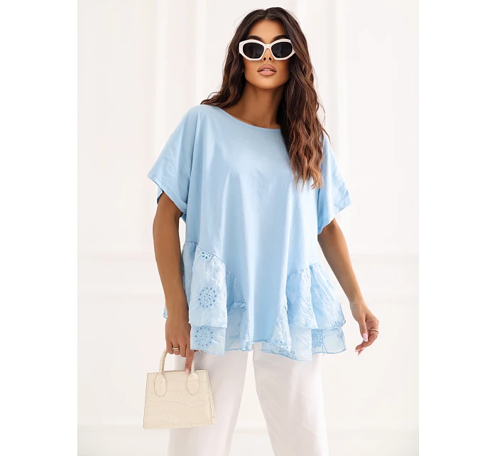 Bluzka IT BZ model 22084255 jasny niebieski - FPrice Bluzka IT BZ model 22084255 jasny niebieski - FPrice