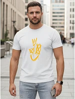 Koszulka męska z nadrukiem Smile biała model 22182633 - FashionStreet